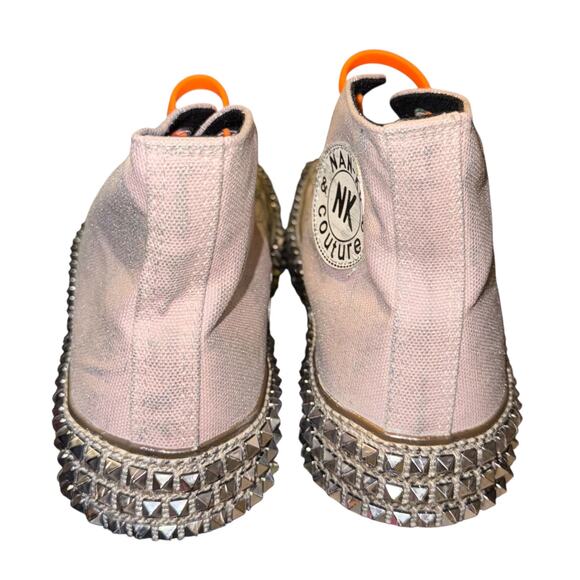Free People Nan-Ku Couture Cruise Studded High Top Sneaker 37/ 6.5 Mellow Mauve - Picture 7 of 12